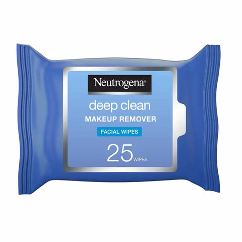 Neutrogena, Makeup Remover, Facial Wipes, Deep Clean, Pack Of 25 Wipes Bazar Bulk