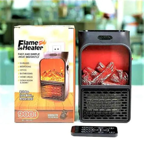 Flame Heater 900W Mini Portable Electric Fireplace Warmer Bazar Bulk