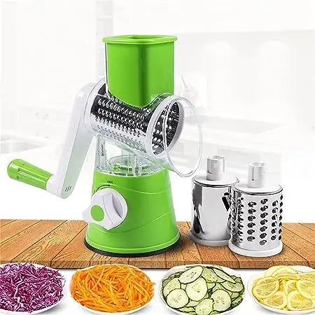 Drum Vegetable Cutter with 3 Removable Blades For Kitchen Bazar Bulk